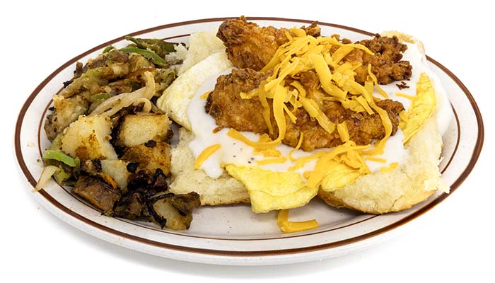 Jimmy's Big Stack Chicken Breakfast | Jimmy's Roundup Cafe