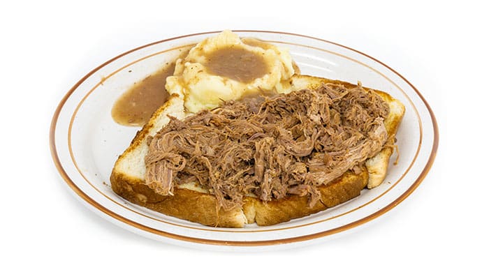 Open Faced Beef Sandwich | Jimmy's Round Up Cafe