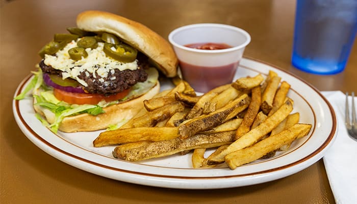 Pepperjack Burger | Jimmy's Round Up Cafe